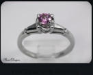 Pink Topaz White Gold Ring